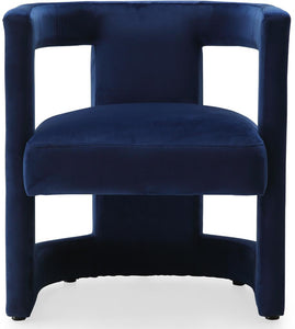 Blair Navy Velvet Accent Chair - Furnish 4 Less 98 (NY)*