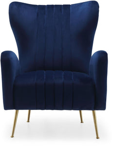 Opera Navy Velvet Accent Chair