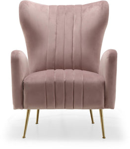 Opera Pink Velvet Accent Chair - Furnish 4 Less 98 (NY)*