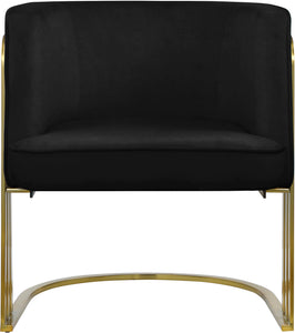 Rays Black Velvet Accent Chair - Furnish 4 Less 98 (NY)*