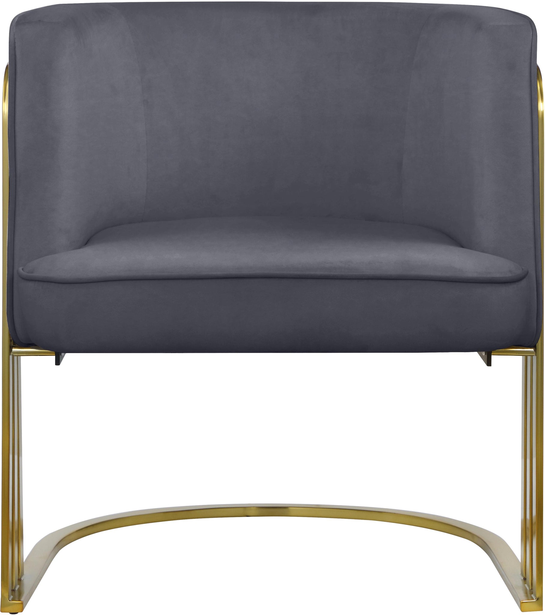 Rays Grey Velvet Accent Chair