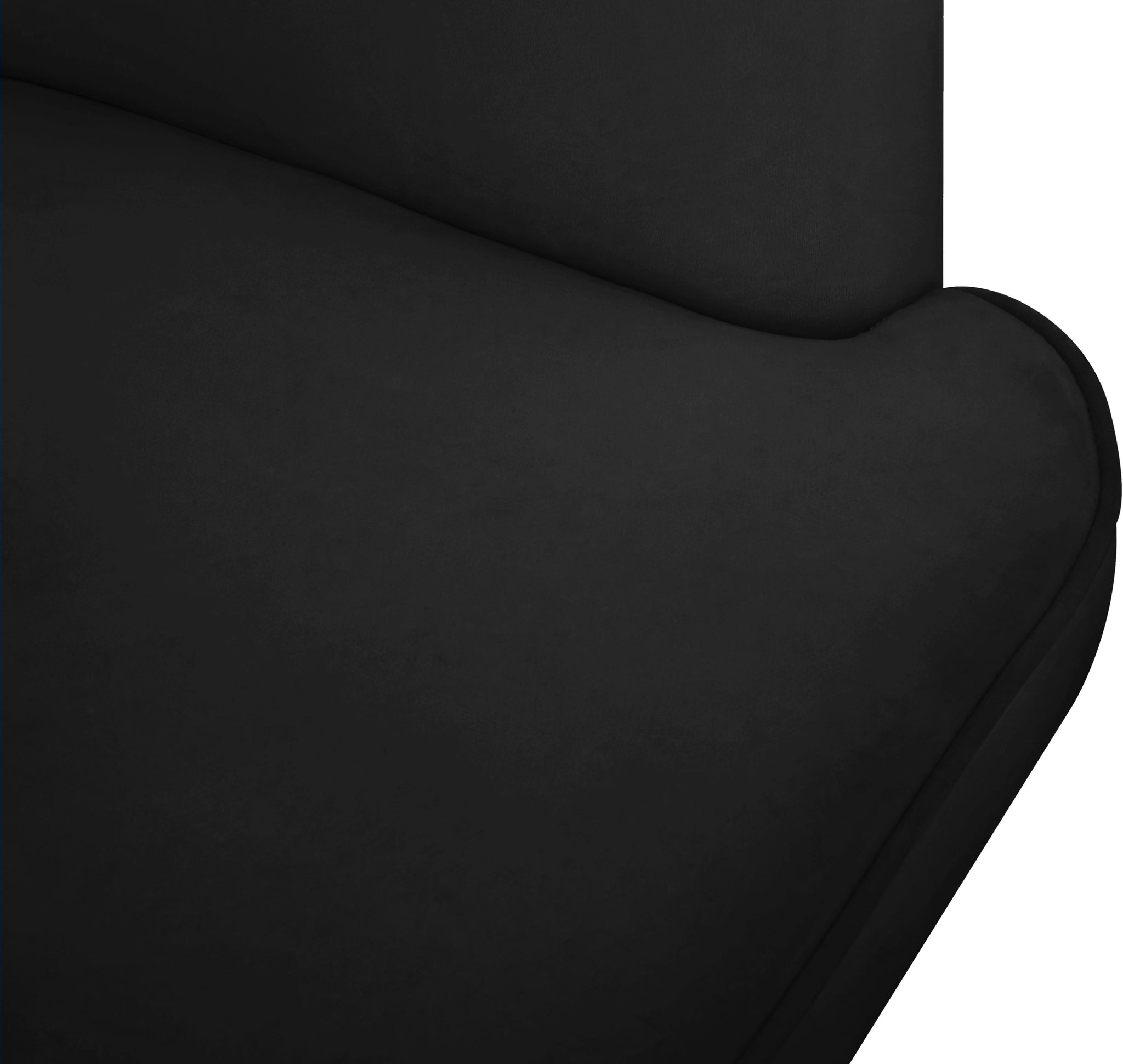 Rays Black Velvet Accent Chair - Furnish 4 Less 98 (NY)*