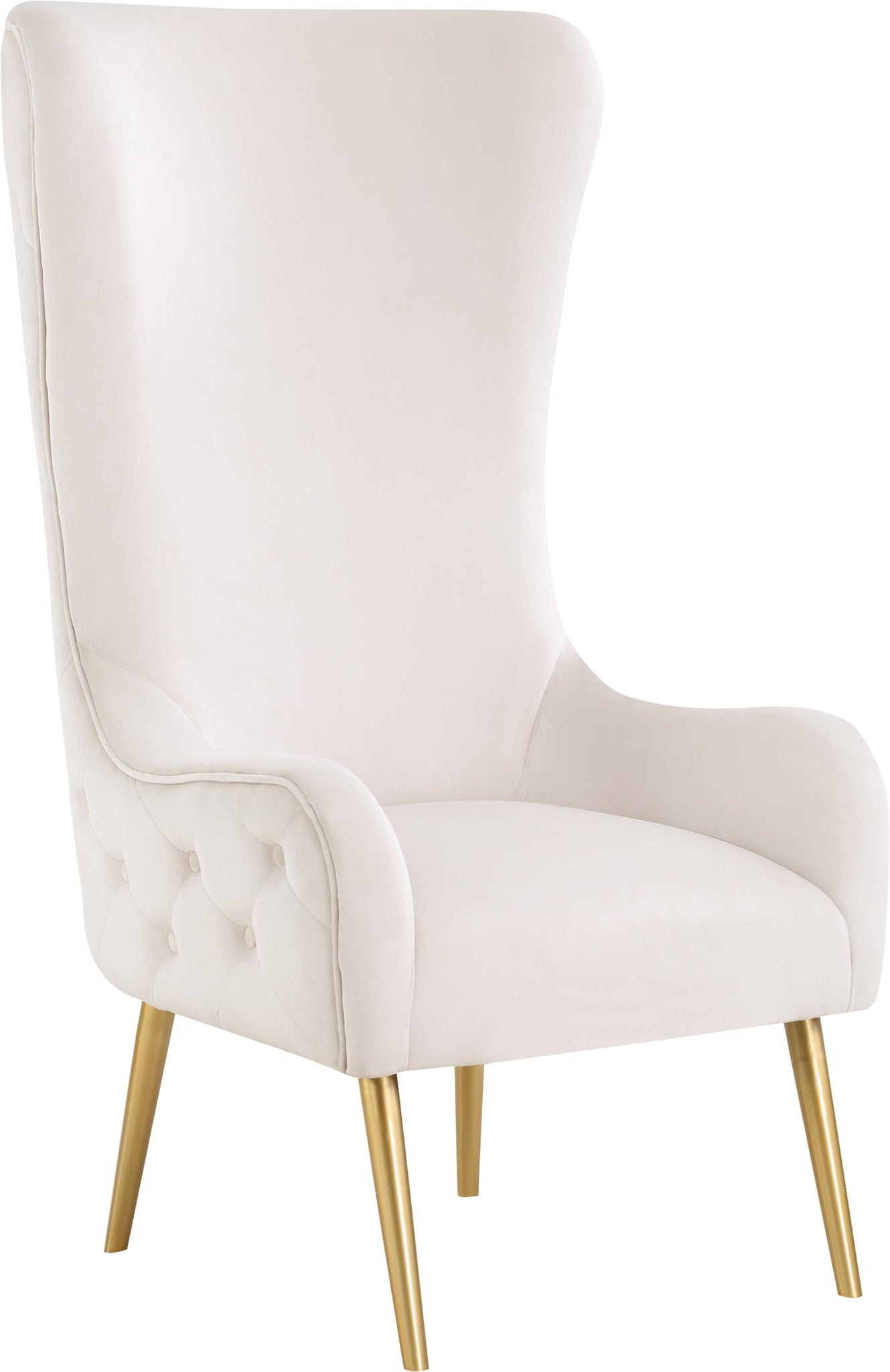 Alexander Cream Velvet Accent Chair image