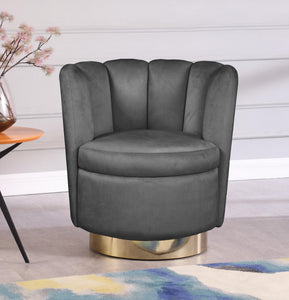 Lily Grey Velvet Accent Chair - Furnish 4 Less 98 (NY)*