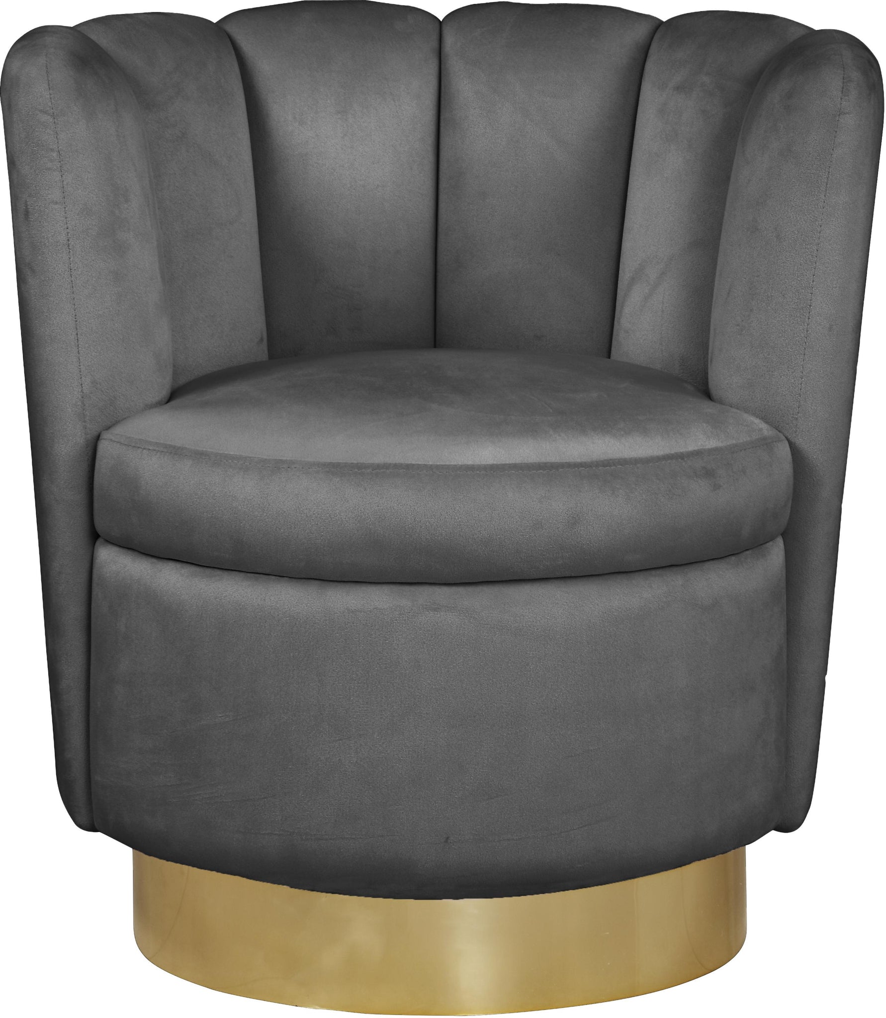 Lily Grey Velvet Accent Chair - Furnish 4 Less 98 (NY)*