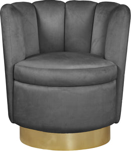 Lily Grey Velvet Accent Chair - Furnish 4 Less 98 (NY)*