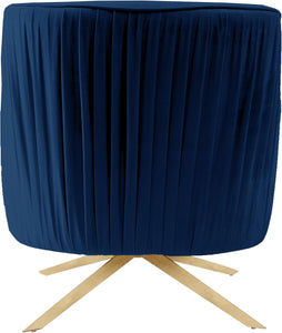 Paloma Navy Velvet Accent Chair - Furnish 4 Less 98 (NY)*