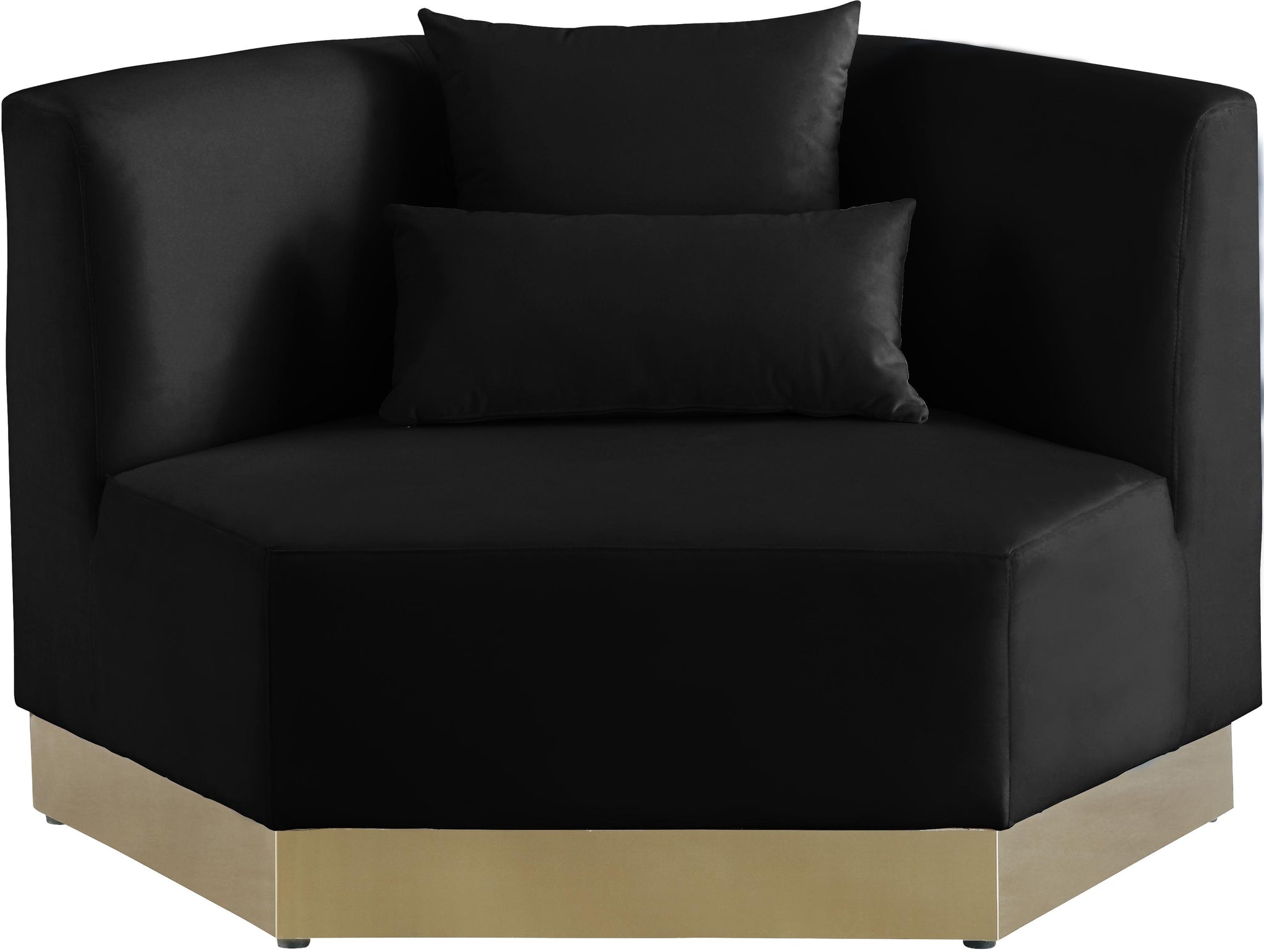 Marquis Black Velvet Chair - Furnish 4 Less 98 (NY)*