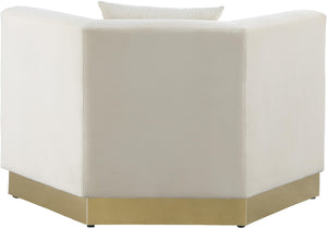 Marquis Cream Velvet Chair - Furnish 4 Less 98 (NY)*