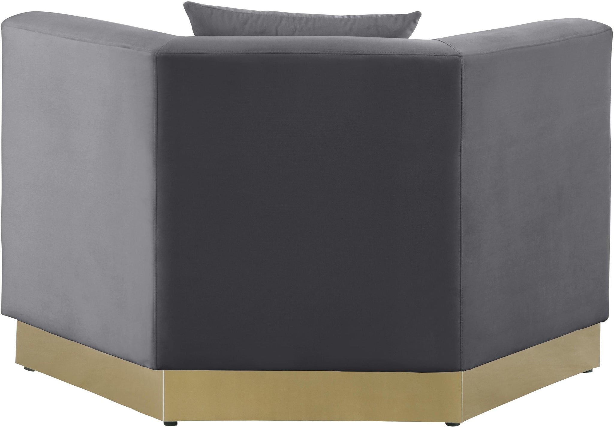 Marquis Grey Velvet Chair - Furnish 4 Less 98 (NY)*