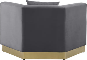 Marquis Grey Velvet Chair - Furnish 4 Less 98 (NY)*