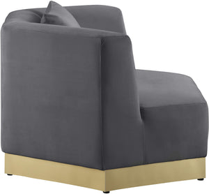 Marquis Grey Velvet Chair - Furnish 4 Less 98 (NY)*