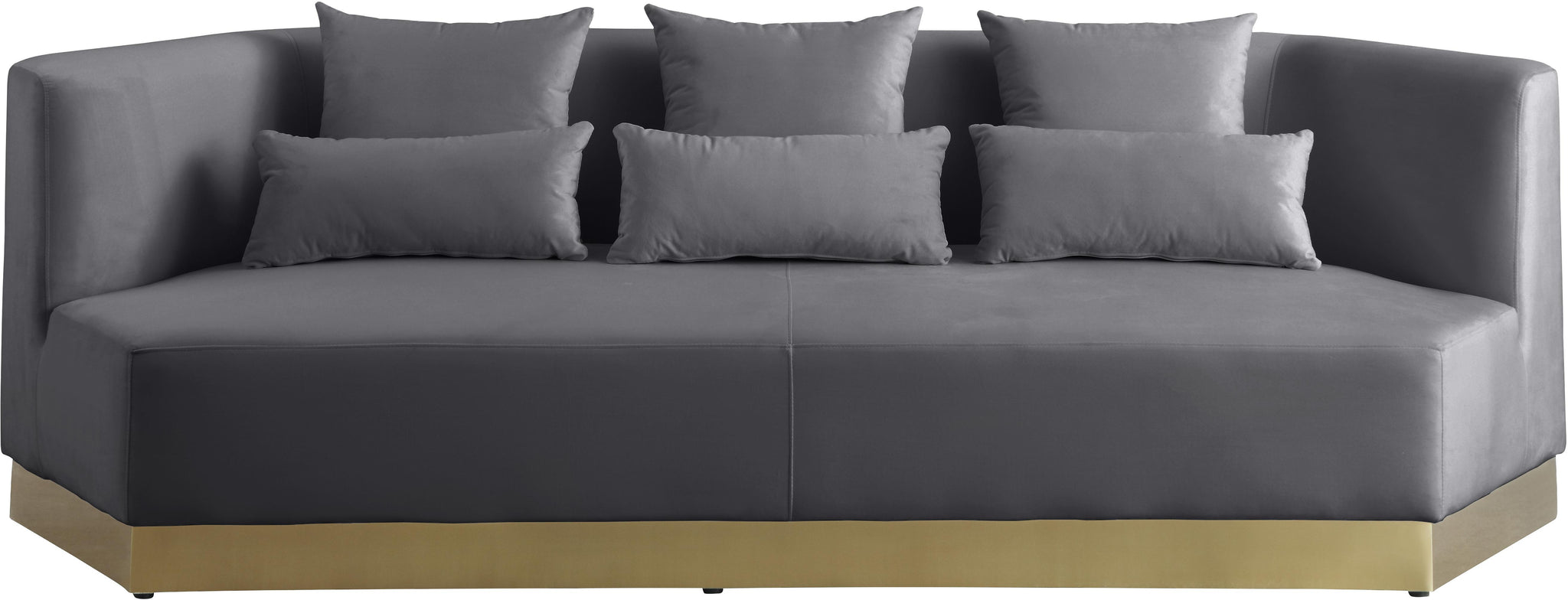 Marquis Grey Velvet Sofa - Furnish 4 Less 98 (NY)*