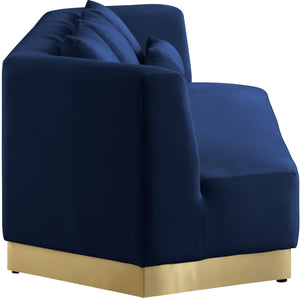 Marquis Navy Velvet Sofa - Furnish 4 Less 98 (NY)*