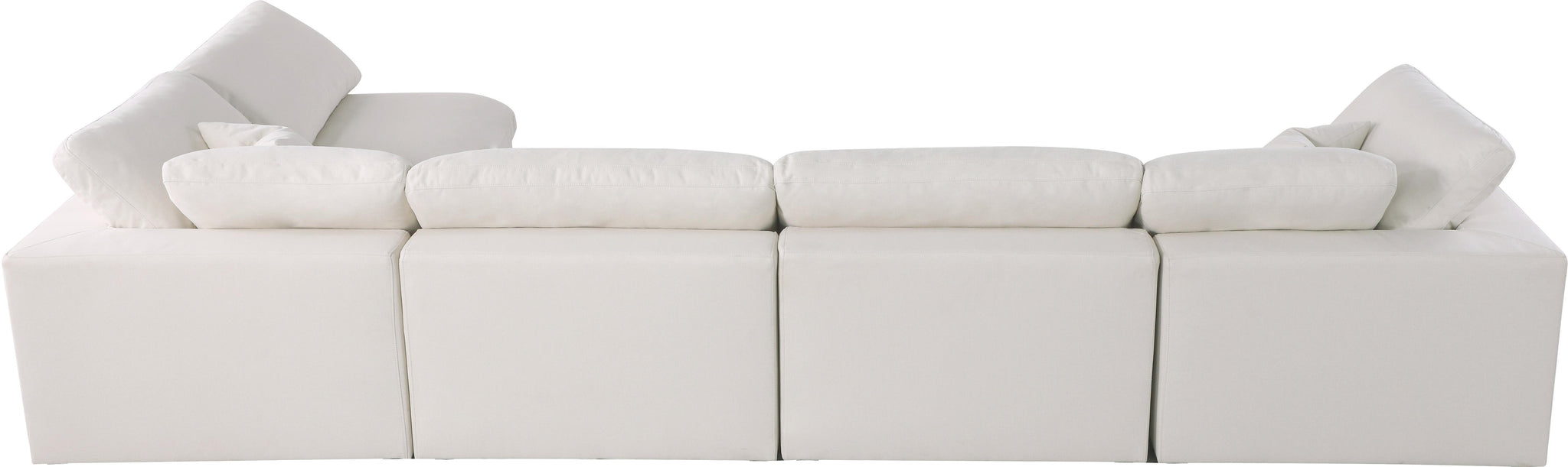 Plush Cream Velvet Standard Cloud Modular Sectional