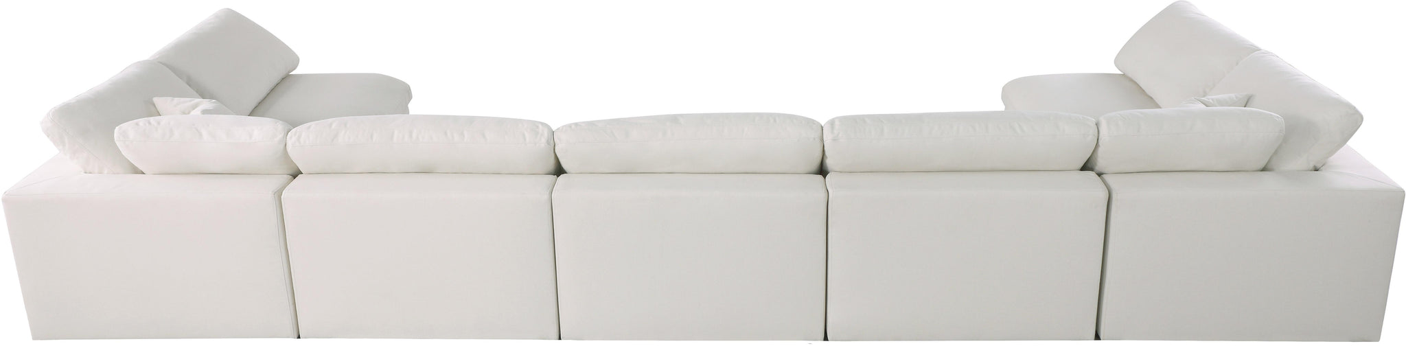 Plush Cream Velvet Standard Cloud Modular Sectional