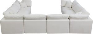 Plush Cream Velvet Standard Cloud Modular Sectional