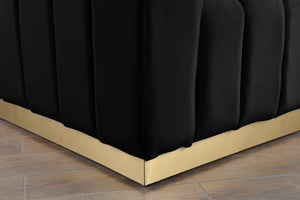 Marlon Black Velvet Chair - Furnish 4 Less 98 (NY)*