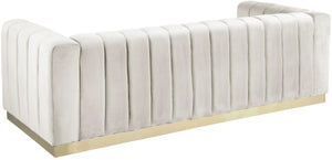 Marlon Cream Velvet Sofa - Furnish 4 Less 98 (NY)*