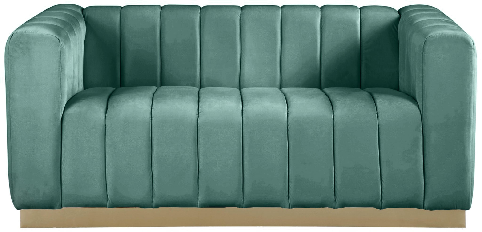 Marlon Mint Velvet Loveseat - Furnish 4 Less 98 (NY)*