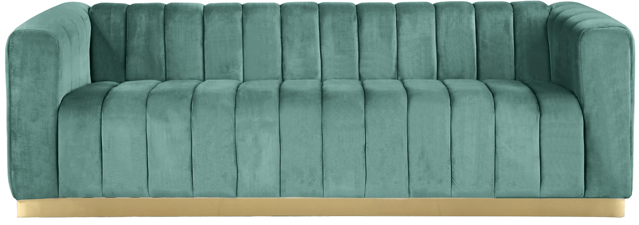 Marlon Mint Velvet Sofa - Furnish 4 Less 98 (NY)*