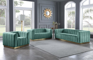 Marlon Mint Velvet Sofa - Furnish 4 Less 98 (NY)*