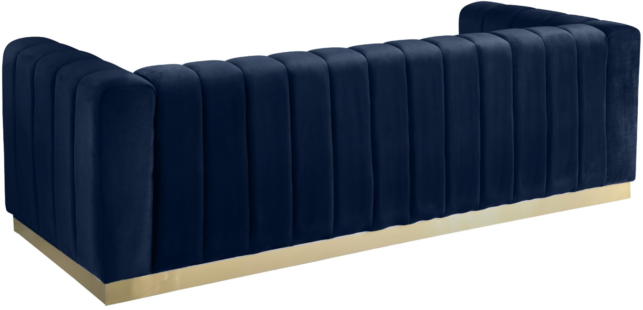 Marlon Navy Velvet Sofa - Furnish 4 Less 98 (NY)*