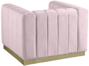 Marlon Pink Velvet Chair - Furnish 4 Less 98 (NY)*