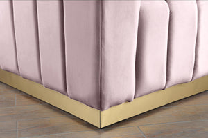 Marlon Pink Velvet Loveseat - Furnish 4 Less 98 (NY)*