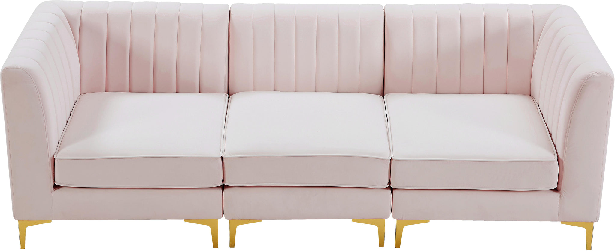 Alina Pink Velvet Modular Sectional