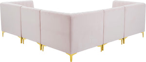 Alina Pink Velvet Modular Sectional