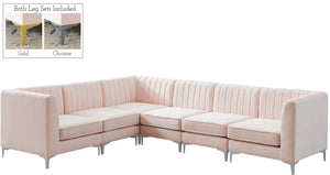 Alina Pink Velvet Modular Sectional