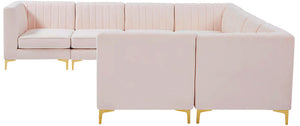 Alina Pink Velvet Modular Sectional