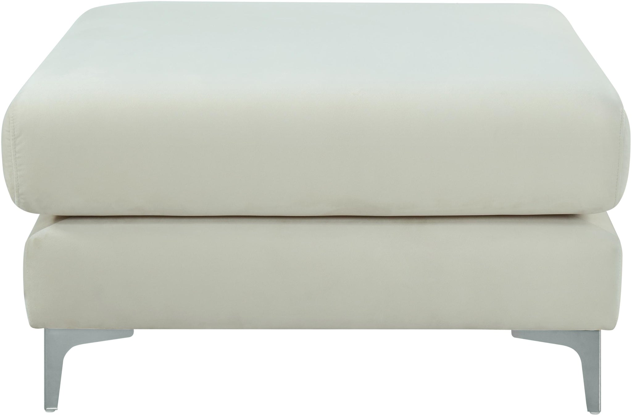 Julia Cream Velvet Modular Ottoman