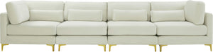 Julia Cream Velvet Modular Sofa (4 Boxes)