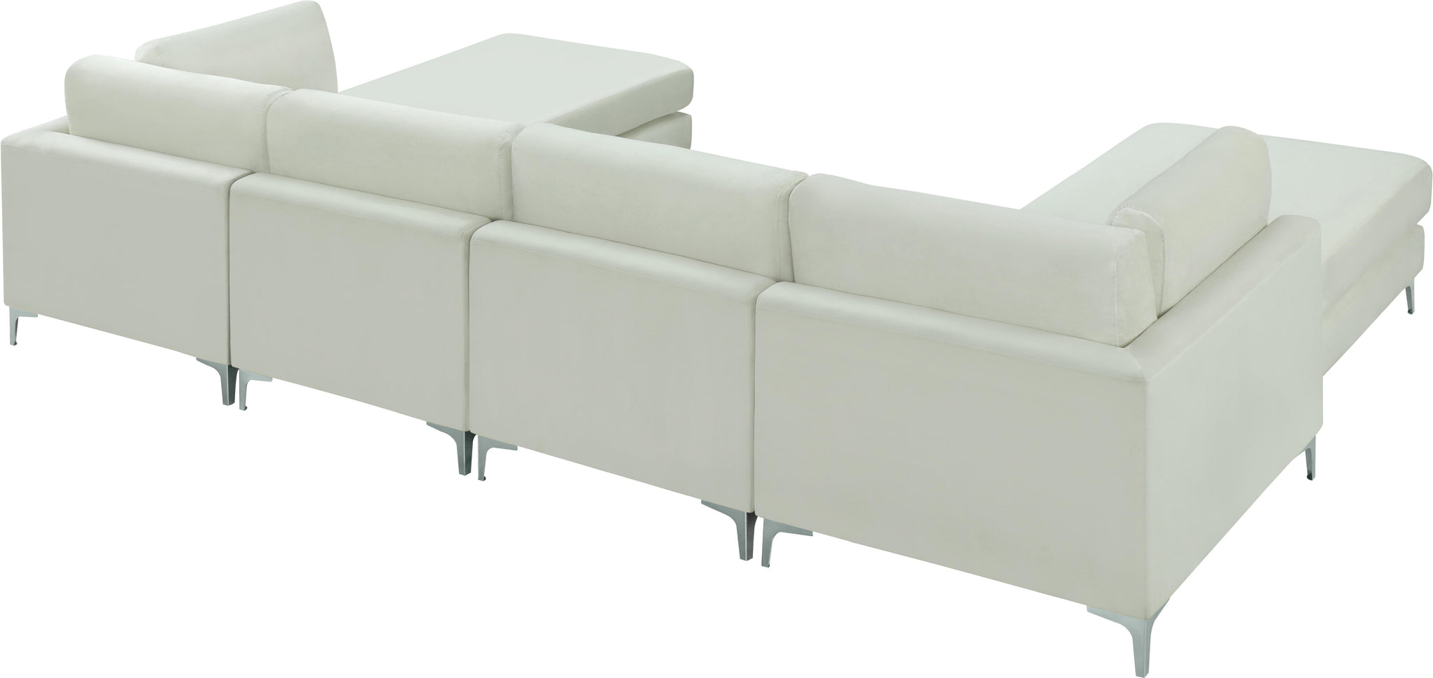 Julia Cream Velvet Modular Sectional (6 Boxes) - Furnish 4 Less 98 (NY)*