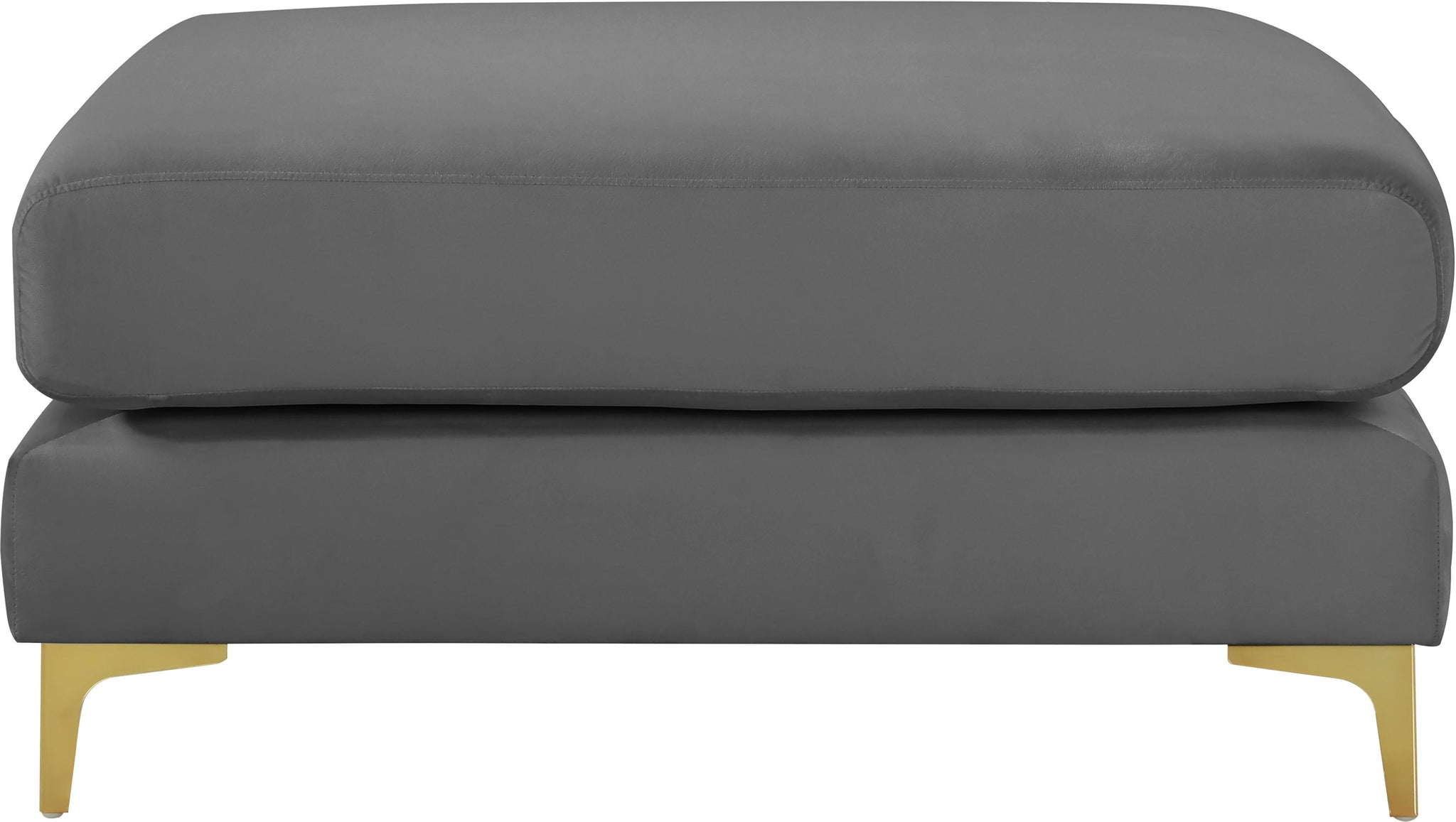 Julia Grey Velvet Modular Ottoman - Furnish 4 Less 98 (NY)*