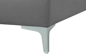 Julia Grey Velvet Modular Ottoman - Furnish 4 Less 98 (NY)*