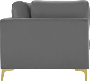 Julia Grey Velvet Modular Sofa (3 Boxes)