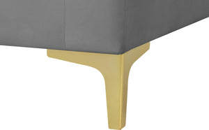 Julia Grey Velvet Modular Ottoman - Furnish 4 Less 98 (NY)*