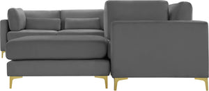 Julia Grey Velvet Modular Sectional (7 Boxes) - Furnish 4 Less 98 (NY)*