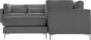 Julia Grey Velvet Modular Sectional (7 Boxes) - Furnish 4 Less 98 (NY)*