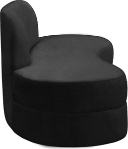 Mitzy Black Velvet Sofa - Furnish 4 Less 98 (NY)*