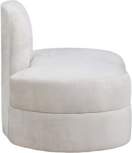 Mitzy Cream Velvet Chair - Furnish 4 Less 98 (NY)*