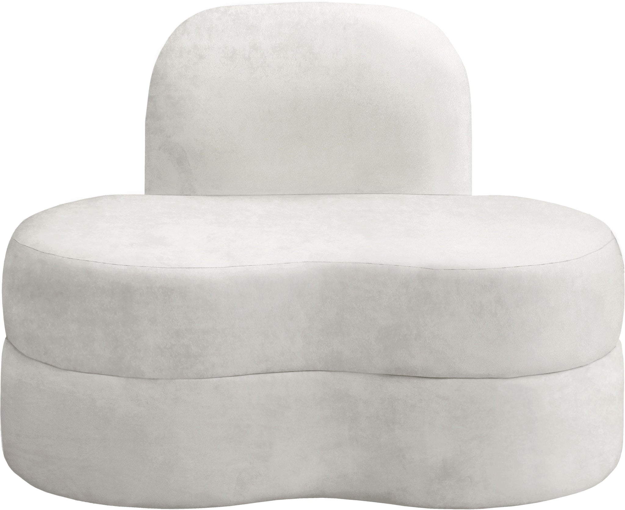 Mitzy Cream Velvet Chair - Furnish 4 Less 98 (NY)*