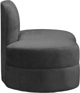 Mitzy Grey Velvet Chair - Furnish 4 Less 98 (NY)*