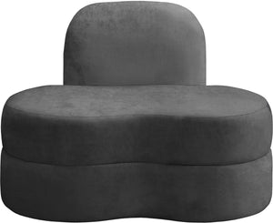 Mitzy Grey Velvet Chair - Furnish 4 Less 98 (NY)*