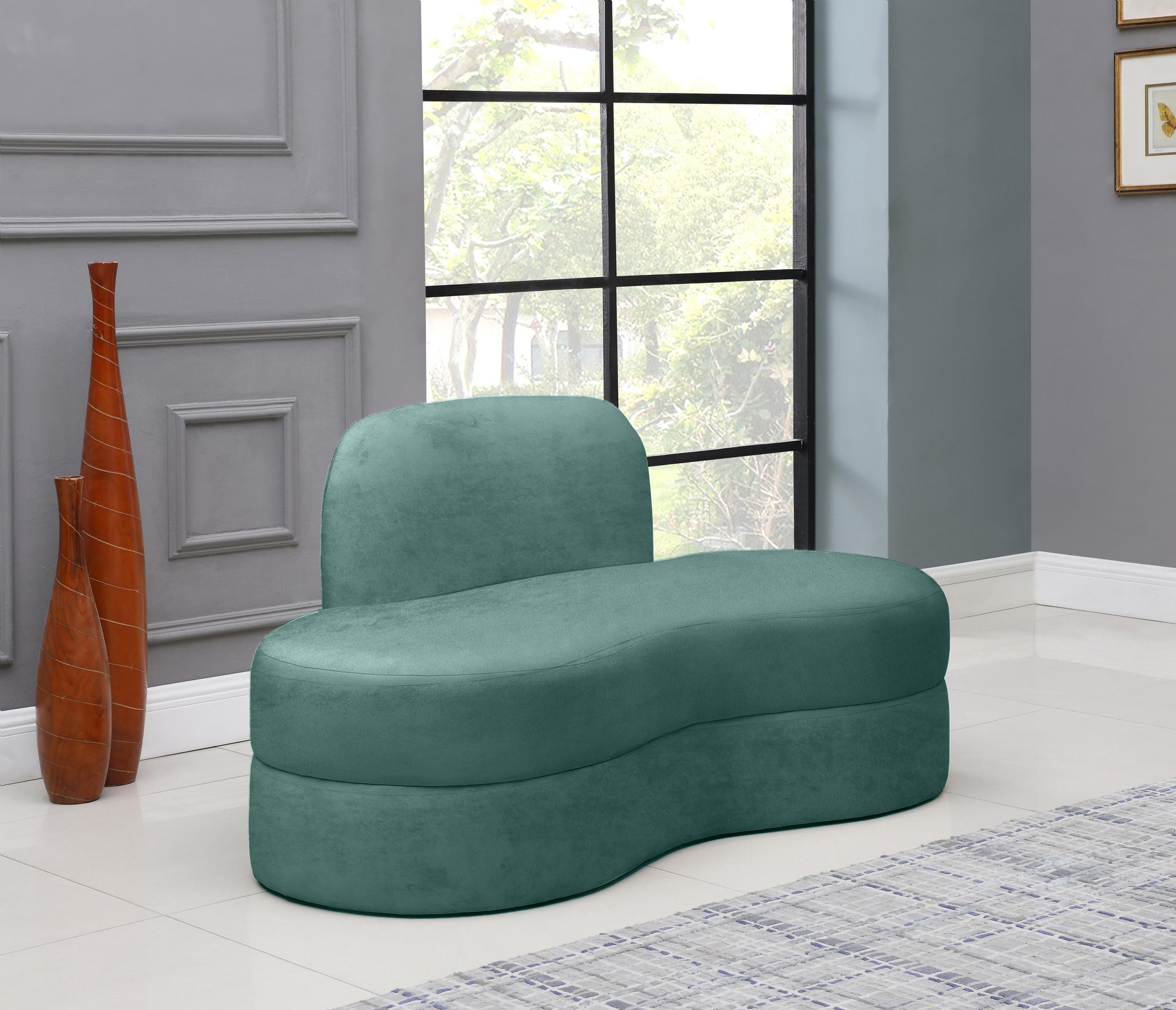 Mitzy Mint Velvet Loveseat - Furnish 4 Less 98 (NY)*