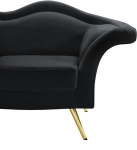 Lips Black Velvet Chair - Furnish 4 Less 98 (NY)*