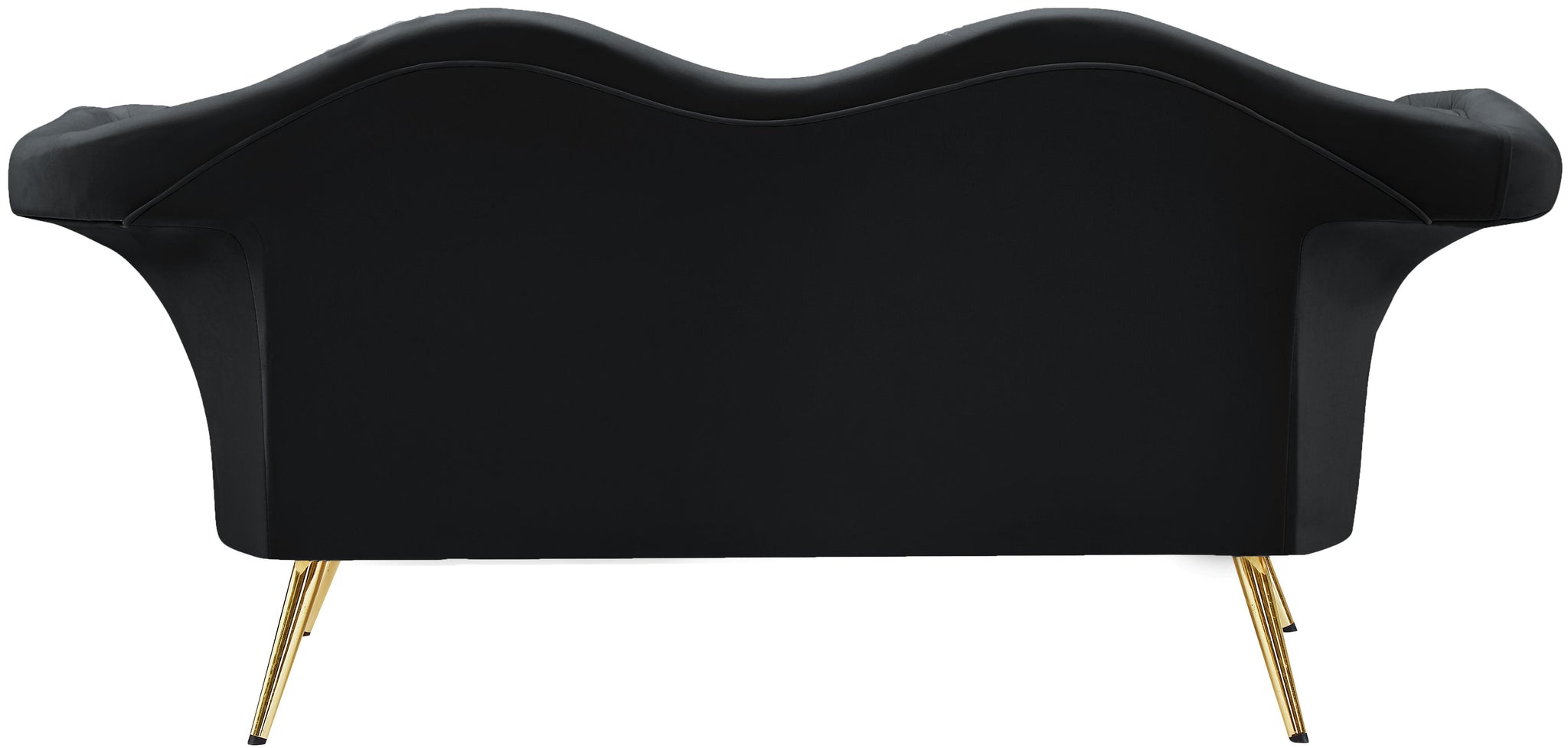 Lips Black Velvet Loveseat - Furnish 4 Less 98 (NY)*